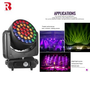 China LED Moving Head 37pcs 15W 4-In-1 LED Stage Light Zoom Wash With High Effect on sale