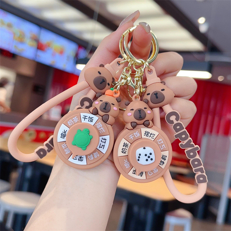 Kawaii Backpack Purse Handbag Keychain Charms with Cartoon Animals Pendant