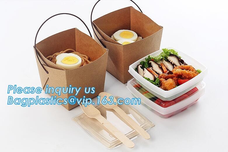 Cheap Cardboard foldable kraft paper lunch box with window,Lunch noodle fast food kraft paper box by customized logo pri