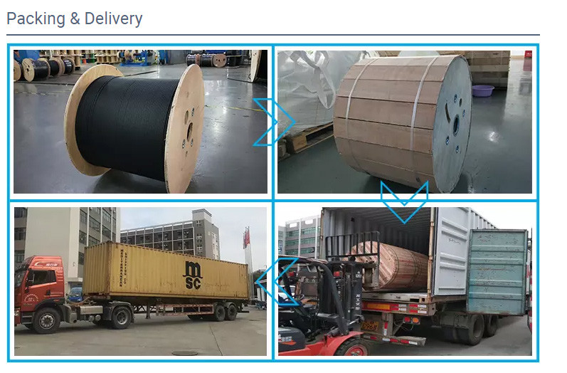 2 FRP 6 core Single Mode Fiber Optic Cable GYFXTY