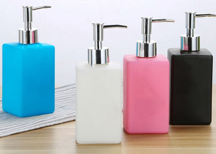 Square Empty Glass Jars Empty Hand Sanitizer Bottle With Pump ISO9001