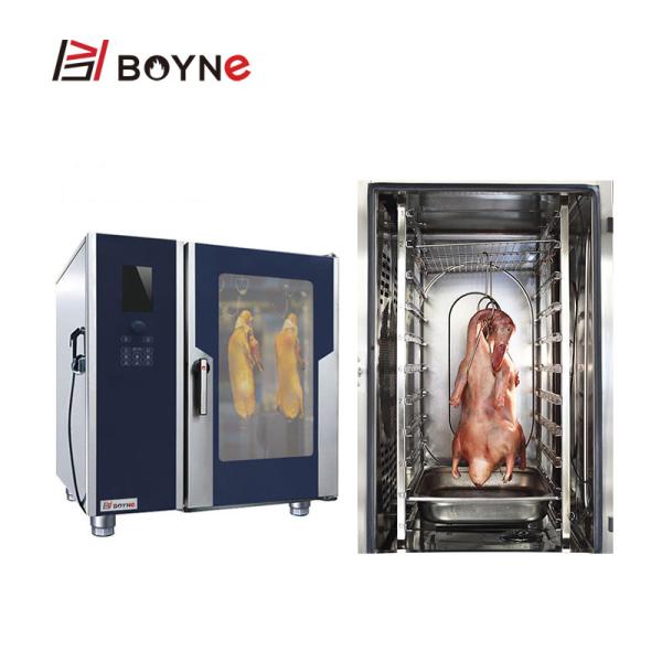 18.5kw Commercial Kitchen Cooking Equipment 10 Trays Steam Combi Oven With