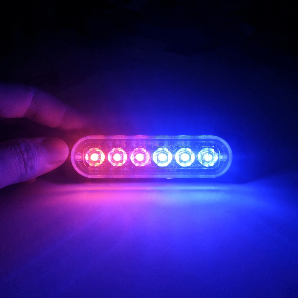 6LED Car Side Marker Lights Trucks Strobe Lamp LED Flasher Warning Lights