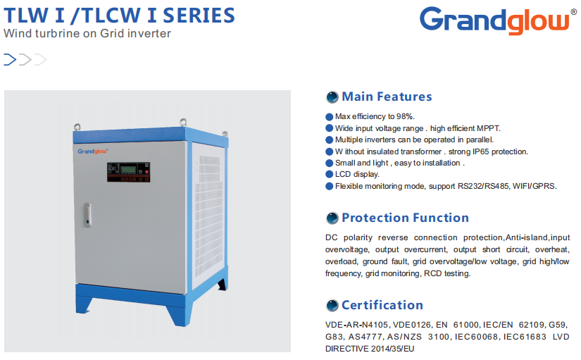 10KW on grid wind generator inverter three phase inverter (Model:TLCW10000 I)