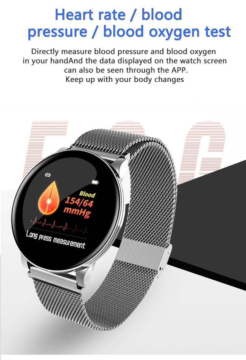 Ladies Smart Watch With Bp Monitor , 1.3 Inch Waterproof Sports Smartwatch