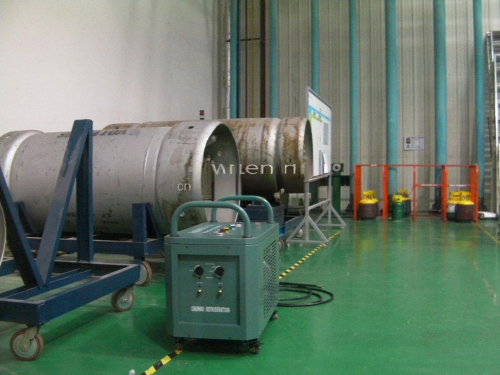 2HP Oil Less Air Conditioning Med R134a Refrigerant Recovery Pump Aircon Charging Equipment Recovery Charging Machine