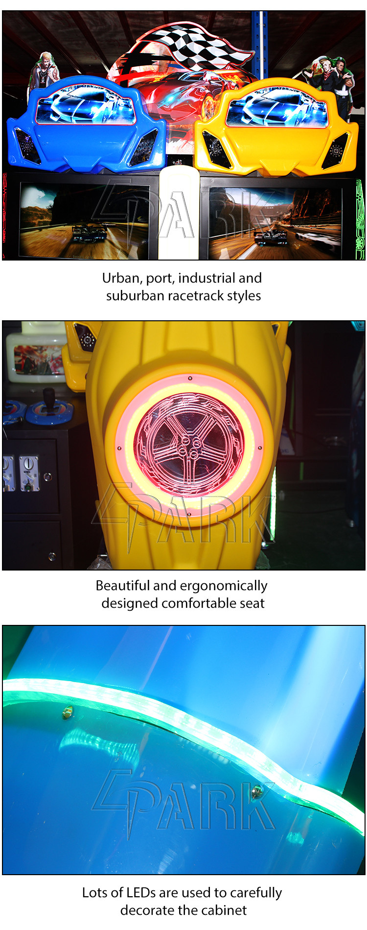 Split Second Coin Operated Car Racing Game Machine Entertainment Driving Simulator