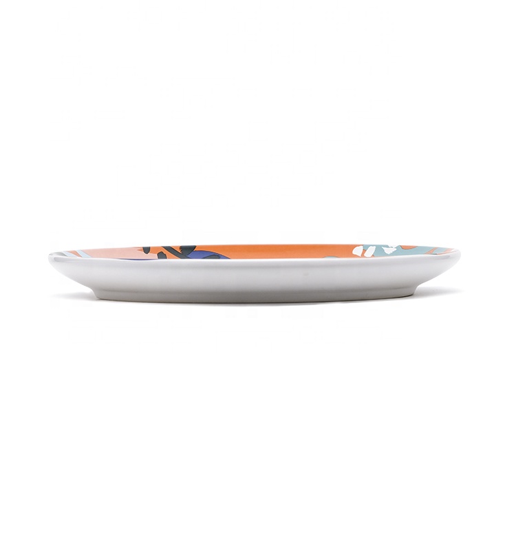 Hot Selling 8 Inch dinnerware ceramic high quality colorful salad plate for spring summer Porcelain Dish