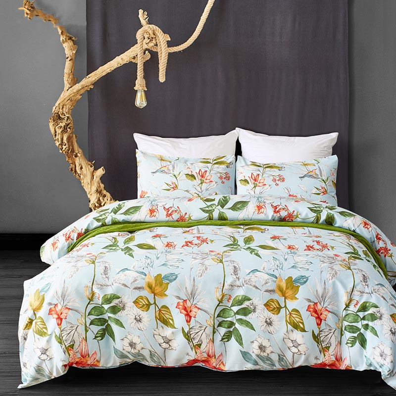 300tc Thread Count Solid Pattern 100% Lyocell Bedding Sheet Set for Comfortable Sleep