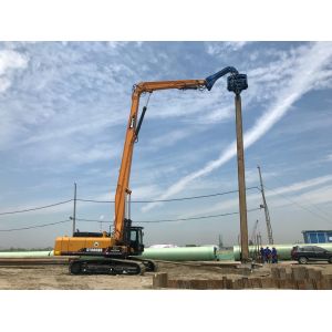Quiet Operation Excavator Mounted Vibro Hammer Pile Driver Environmental
