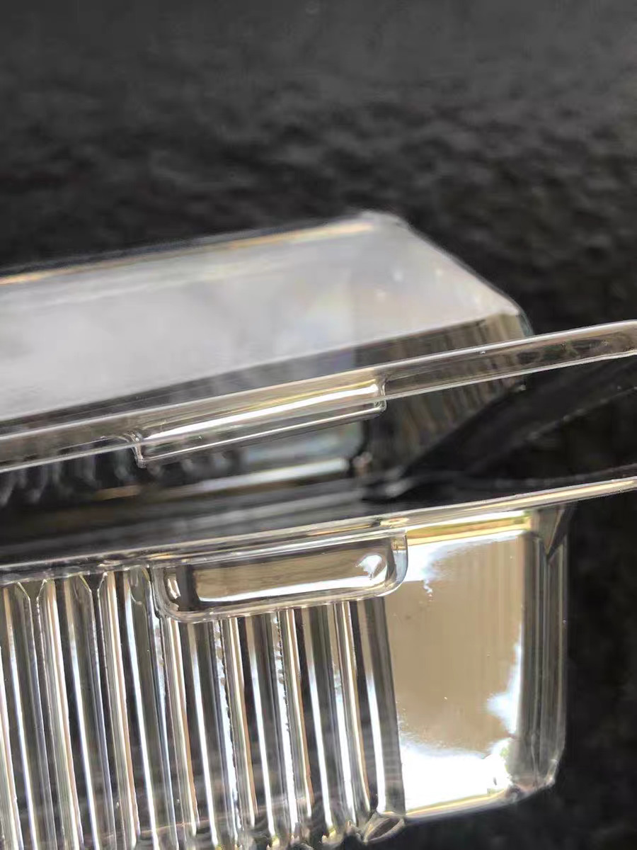 Transparent Vegetable Box Disposable Fruit PET Box Clamshell Hinge Salad Pastry Takeaway Box No Hole With Lid