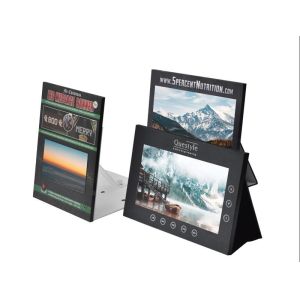 7" lcd monitor loop video pop pos counter display with stand displaying video