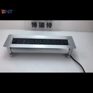 CE Approved Desktop Flip Socket/Motorized Pop Up Power Plug with US Outlet