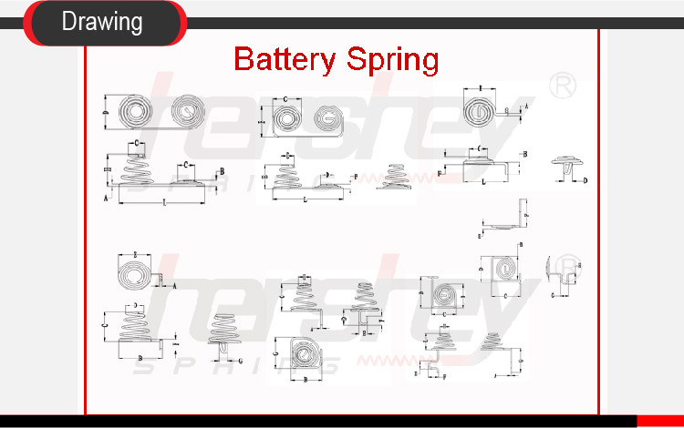 PCB Board AAA Battery Coil Spring Plate Wire Contact Compression Spring