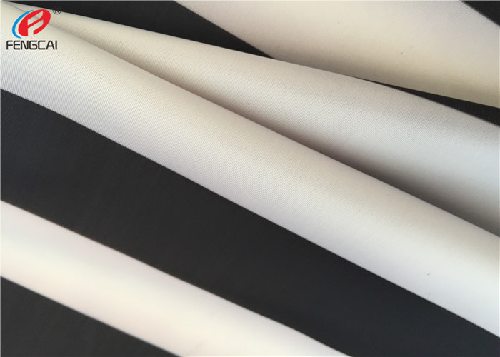 Stripe Printing Waterproof 4 Way Stretch 85 % Polyester 15 % Spandex For Bikini