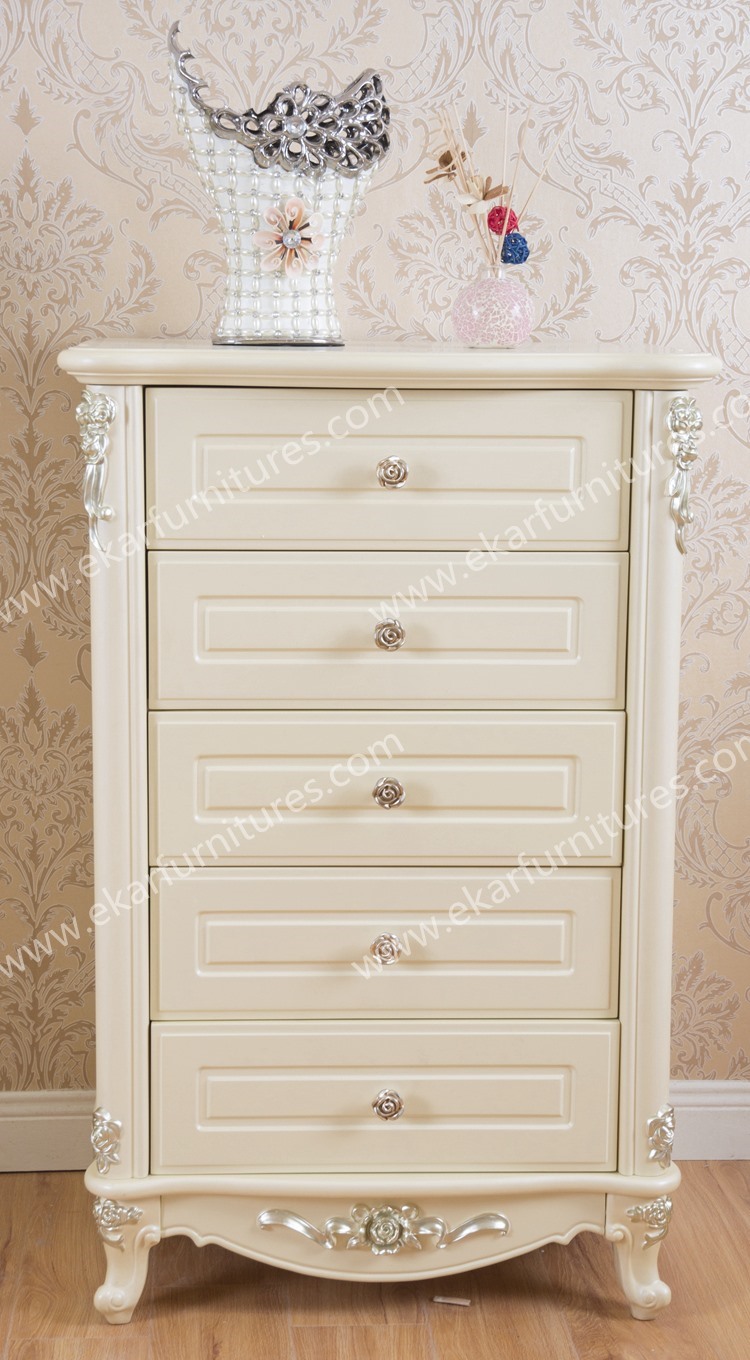 China Wholesale Vintage Carved Solid Wood Drawer Chest TF-006