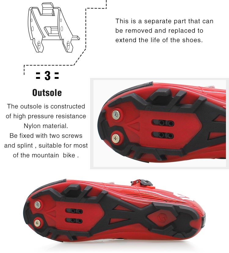 Customized Moistureproof MTB Cycling Shoes , Lightweight Mountain Bike Shoes