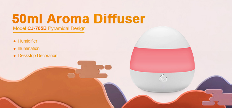 Fashion 50ml Ultrasonic USB Electric Air 7 Color Changing Aroma Diffuser