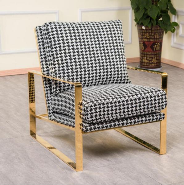 Modern Design Leisure Stainless Steel Swallow Gird upholstery Arm chair Sofa