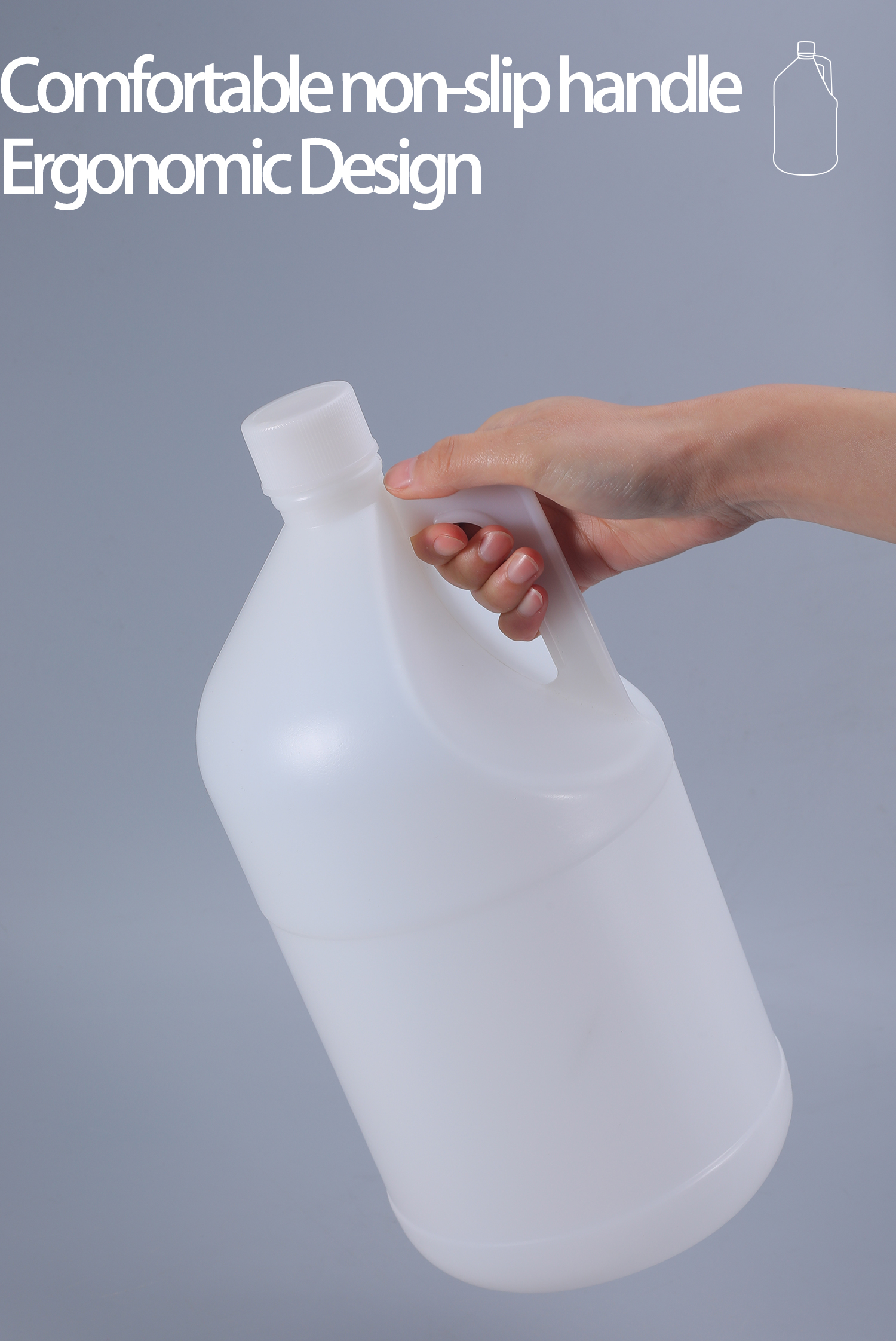 HDPE 1 Gallon Jerry Can Empty Wine Bottles Thicken Sloping Shoulders Plastic Barrel