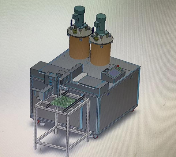 AB Silicone Epoxy Liquid Dispensing Machine Four Axis Glue Dispensing Machine R Rotary Axis dispenser machine