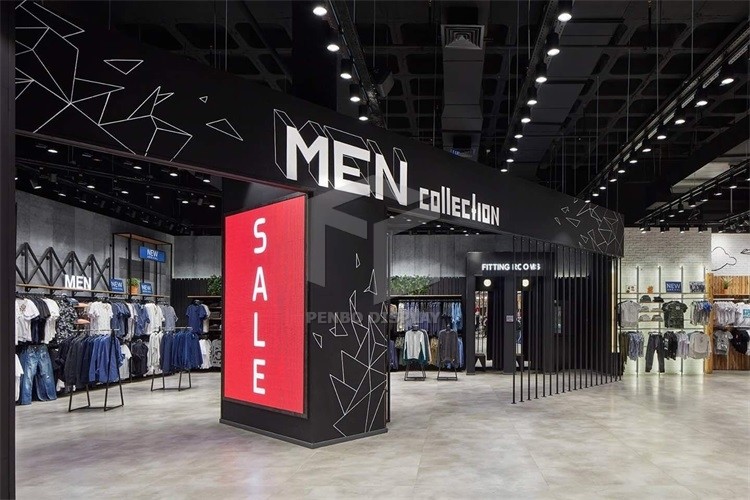 Boutique Men Garments Shop Display Furniture Power Saving Electroplate
