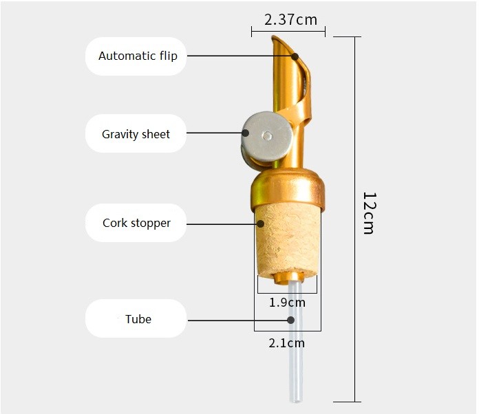 Wholesale Competitive Price 12cm Self Closing Spout, 4 Colors Available Siver/Gold/Red/Green