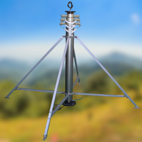 Hand Winch Manual 6M 4 Sections Telescopic Antenna Tower