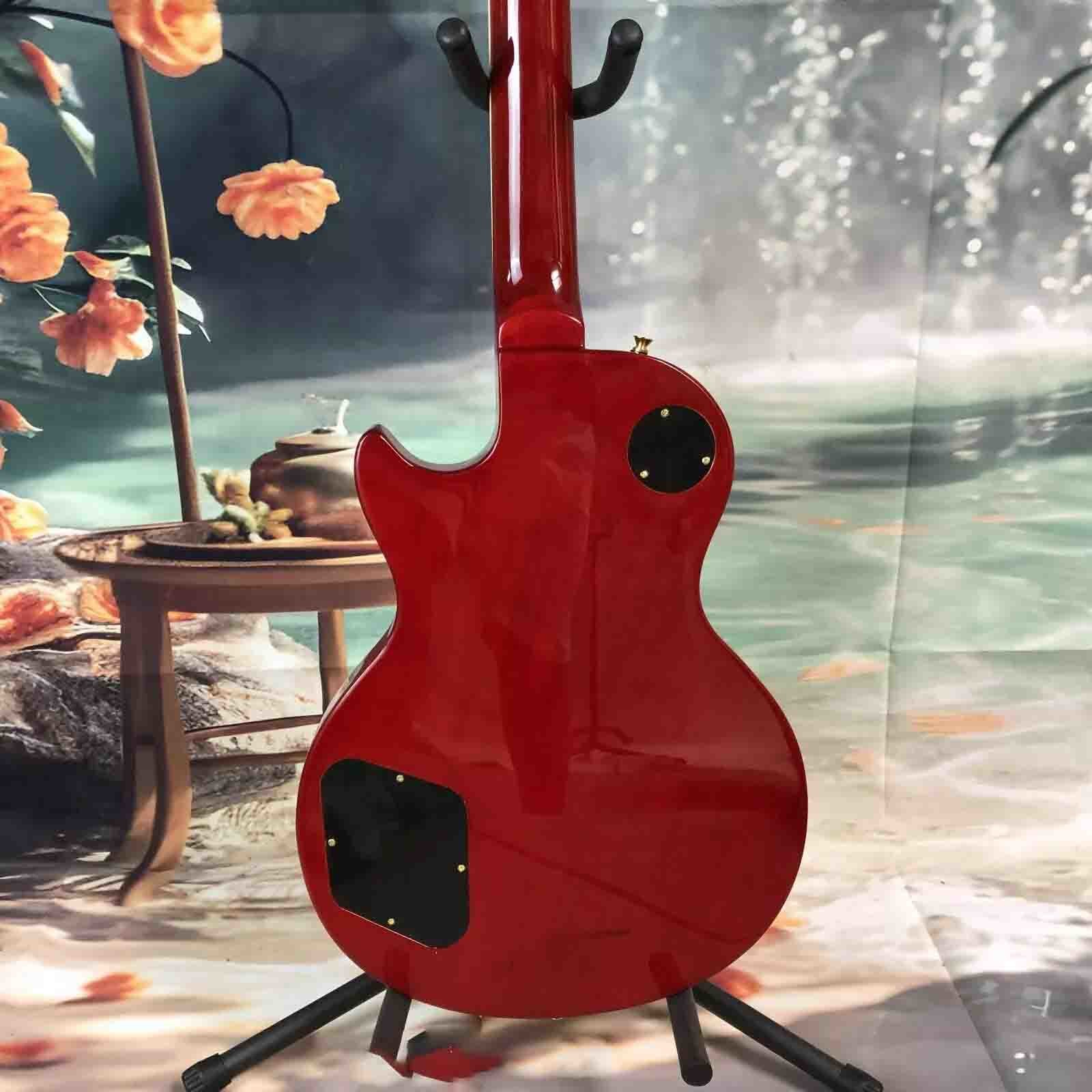 Custom GB LP Style Handpaint Electric Guitar with 2H pickup Gold Hardware Mahogany Body