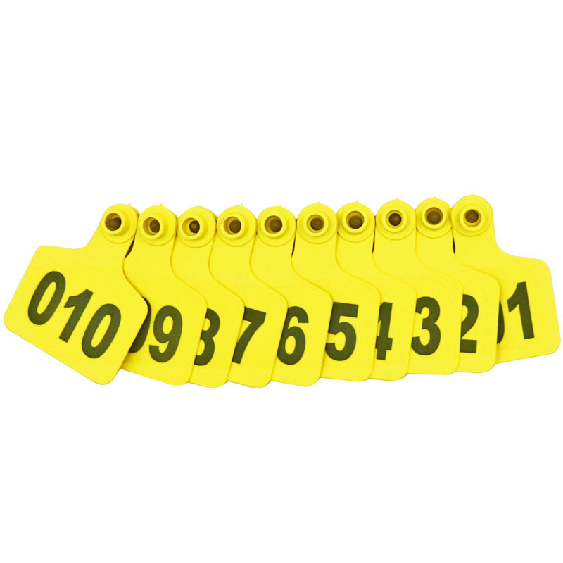 Veterinary CMYK Cow Ear Tags Plastic 74mm Farm Copper Head Livestock