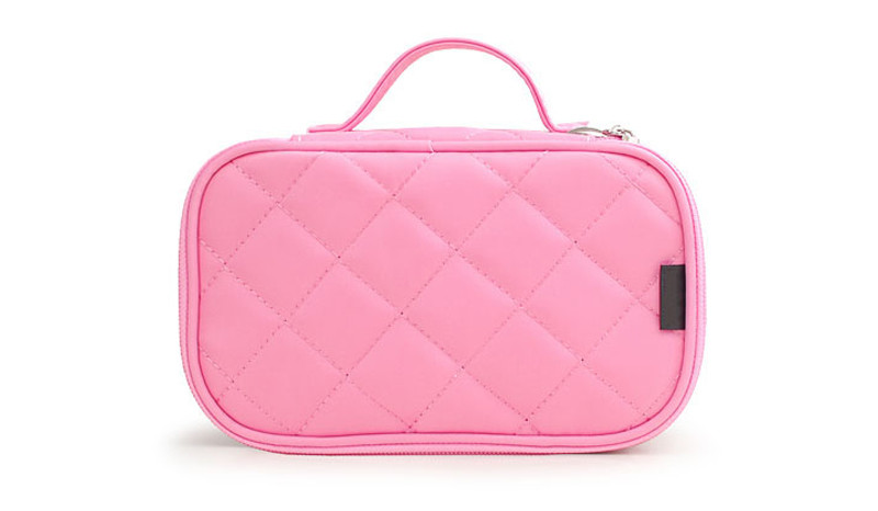 Travel Rhomboid Polyester Makeup Case Organizer For Girls