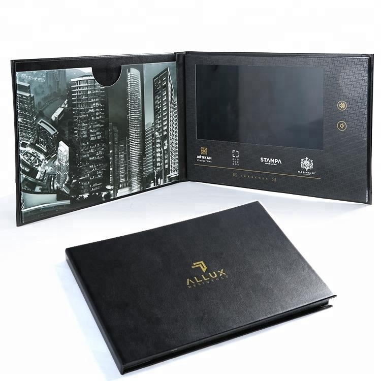 Video In Paper Print 7 Inch Lcd Advertising Player Video Display Brochure Book