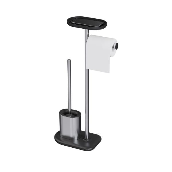 Household Stainless Steel Bathroom TPR Toilet Brush Holder Set Durable Toilet