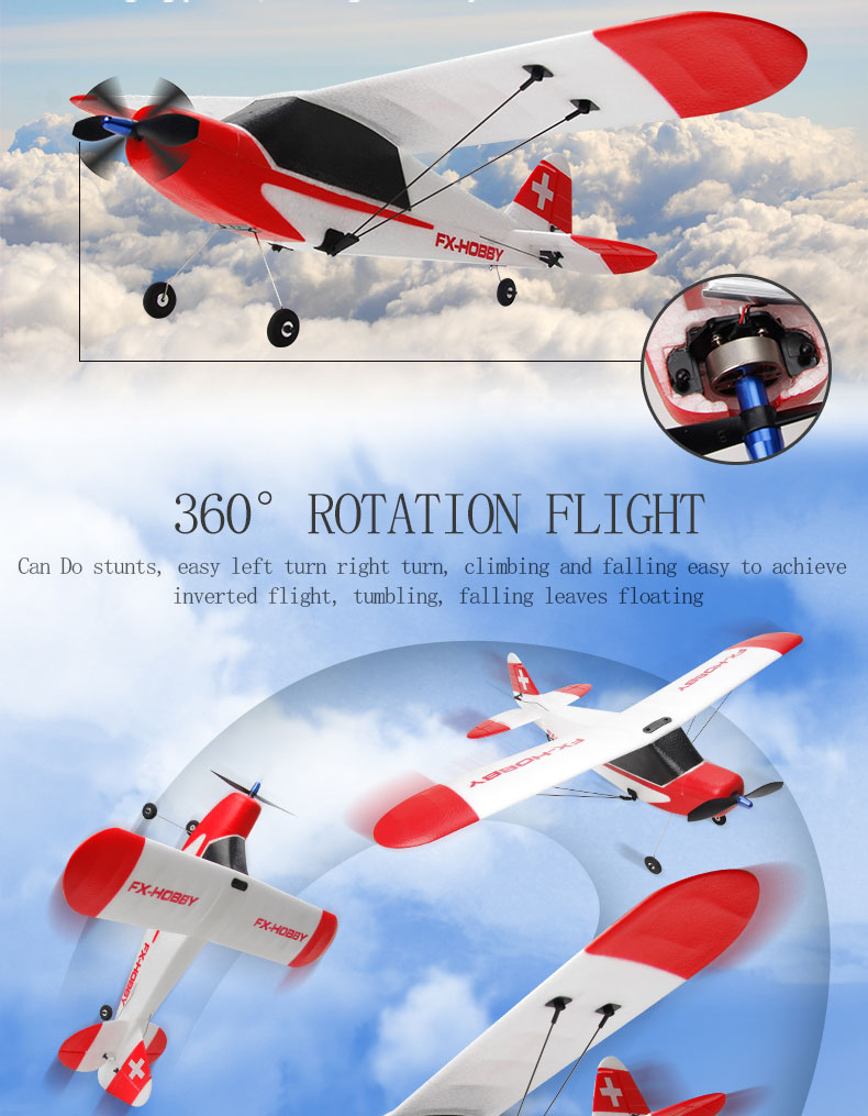 FX9603 2.4GHz 3CH 6-Axis Gyro EPP Foam J3 RC Airplane RTF Fixed Wing Outdoor Remote Control Plane Aircraft RC Glider Flying Toys
