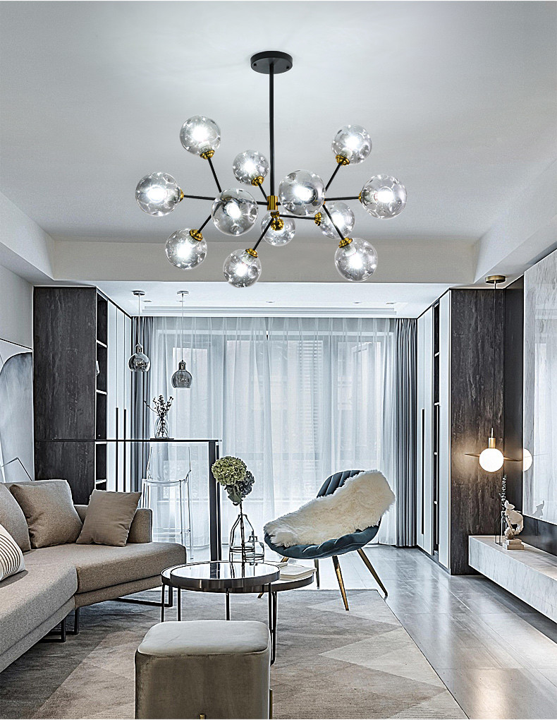 Modern minimalist Kitchen chandeliers home bedroom dining room light Glass Bubbles Chandelier(WH-MI-430)