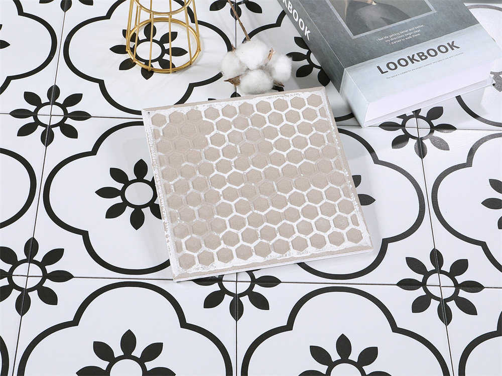 Wear-Resistant 200x200mm Grade AAA Floor And Indoor Wall Floret Ceramic Rustic Tile For Bathroom And Living Room