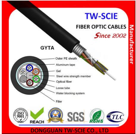 GYTA Loose Tube Steel Tape Armoured Cable 12 Core Optical Fiber Optic Network