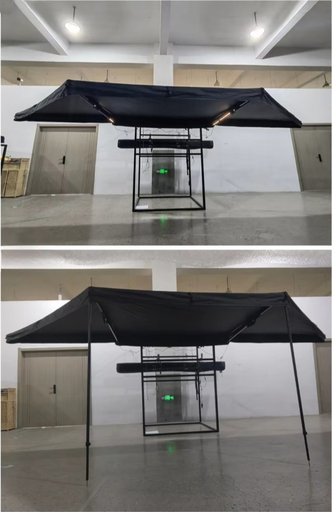5-6 People Free Standing 180 Degree Car Awning For Outdoor Camping