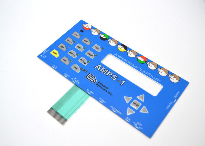 Embossed Tactile Metal Dome Membrane Switch With Clear Window On Surface