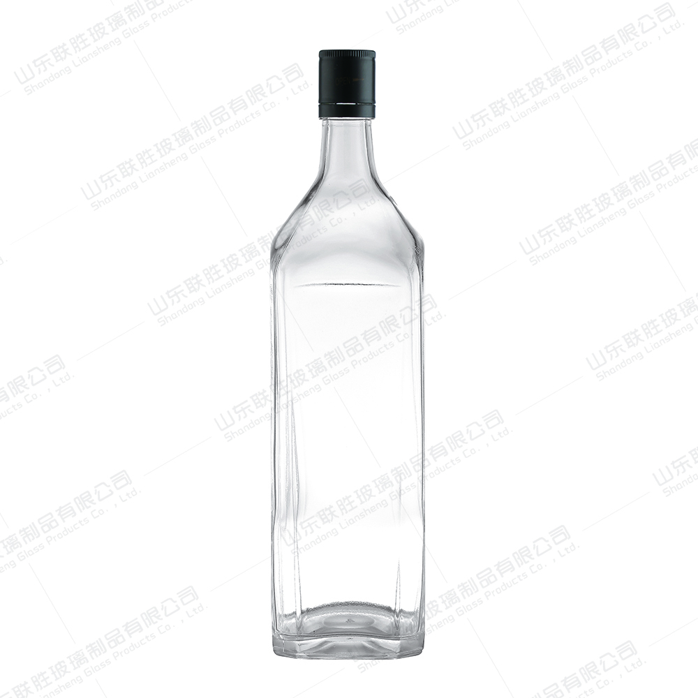 Custom Size Accepted 275ml 350ml 500m Glass Vodka Gin Bottle with Cap Unique Shaped