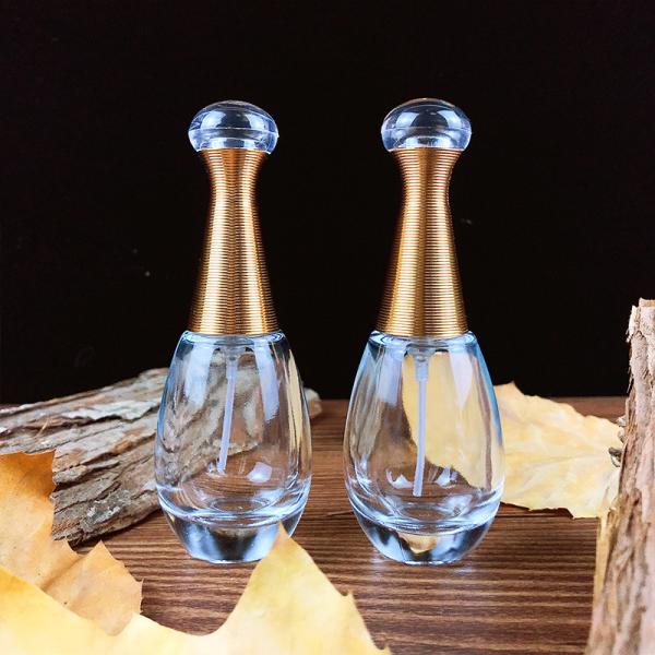 New Wholesale Luxury 30ml Conical Empty Fancy Glass Spray Perfume Spray Bottle