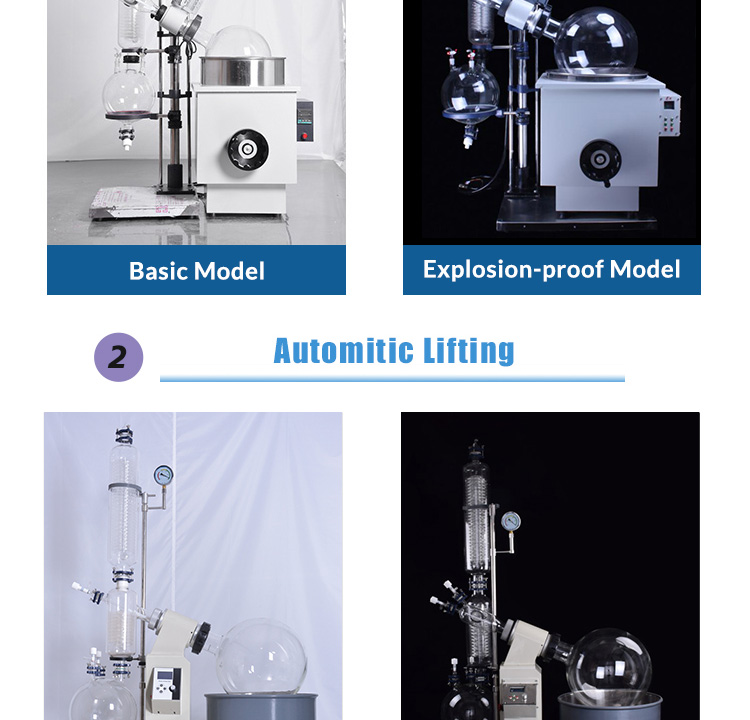 ISO LCD Control Panel 2KW Lab Rotary Evaporator