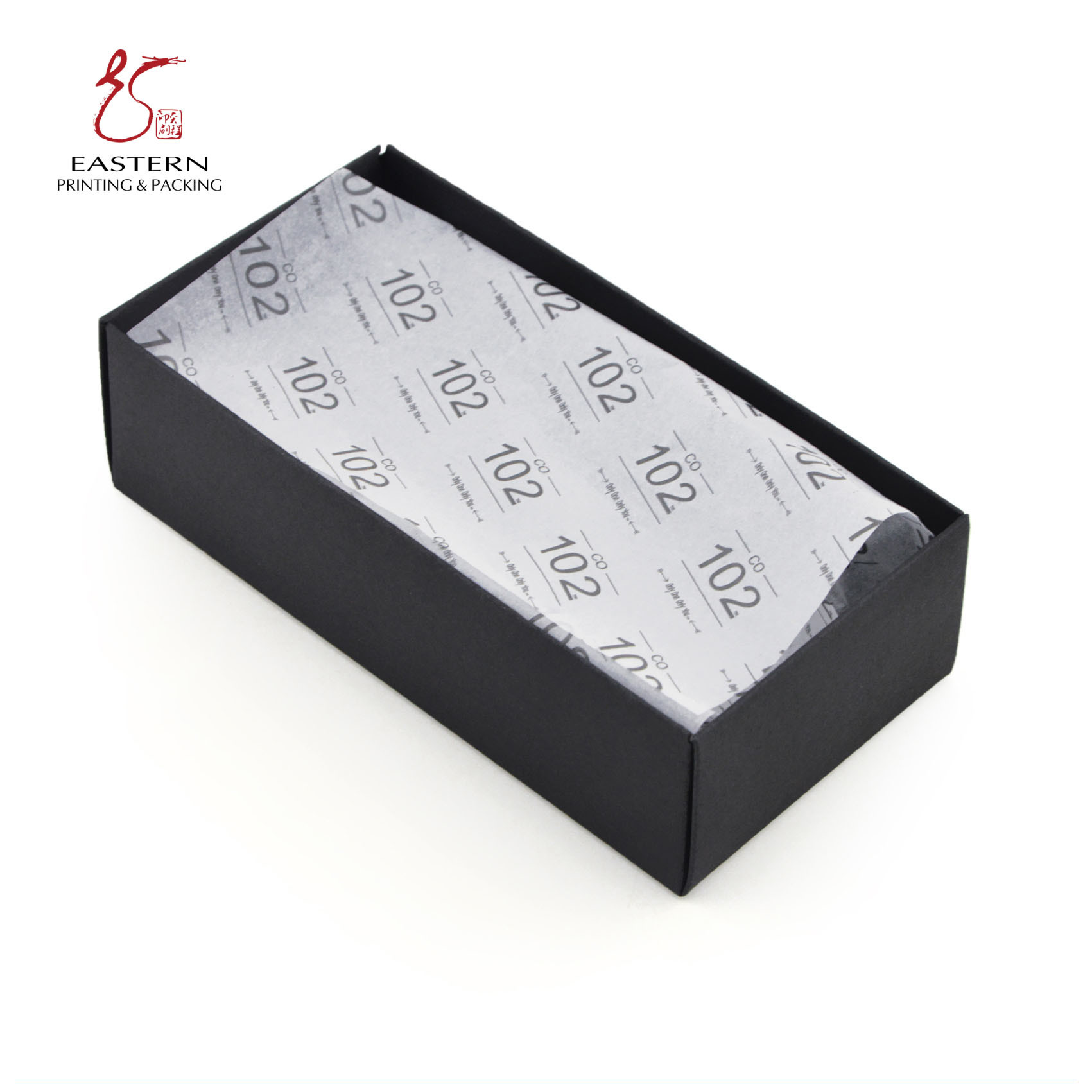 Square 350gsm Black Cardboard Packaging Boxes , Tie Packaging Boxes 10cm Width