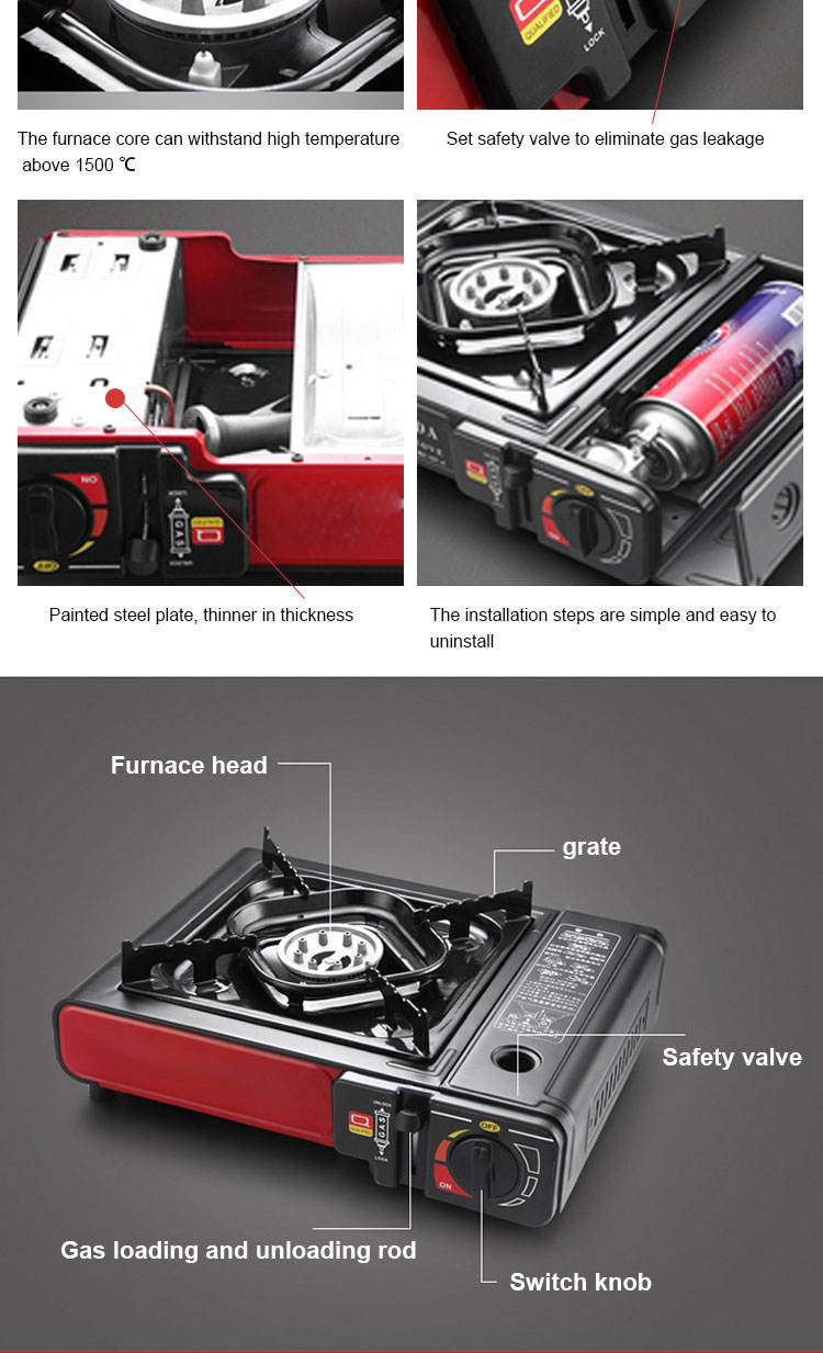 Portable Outdoor Camping Gas Stove Burner Safety Outdoor Cooking