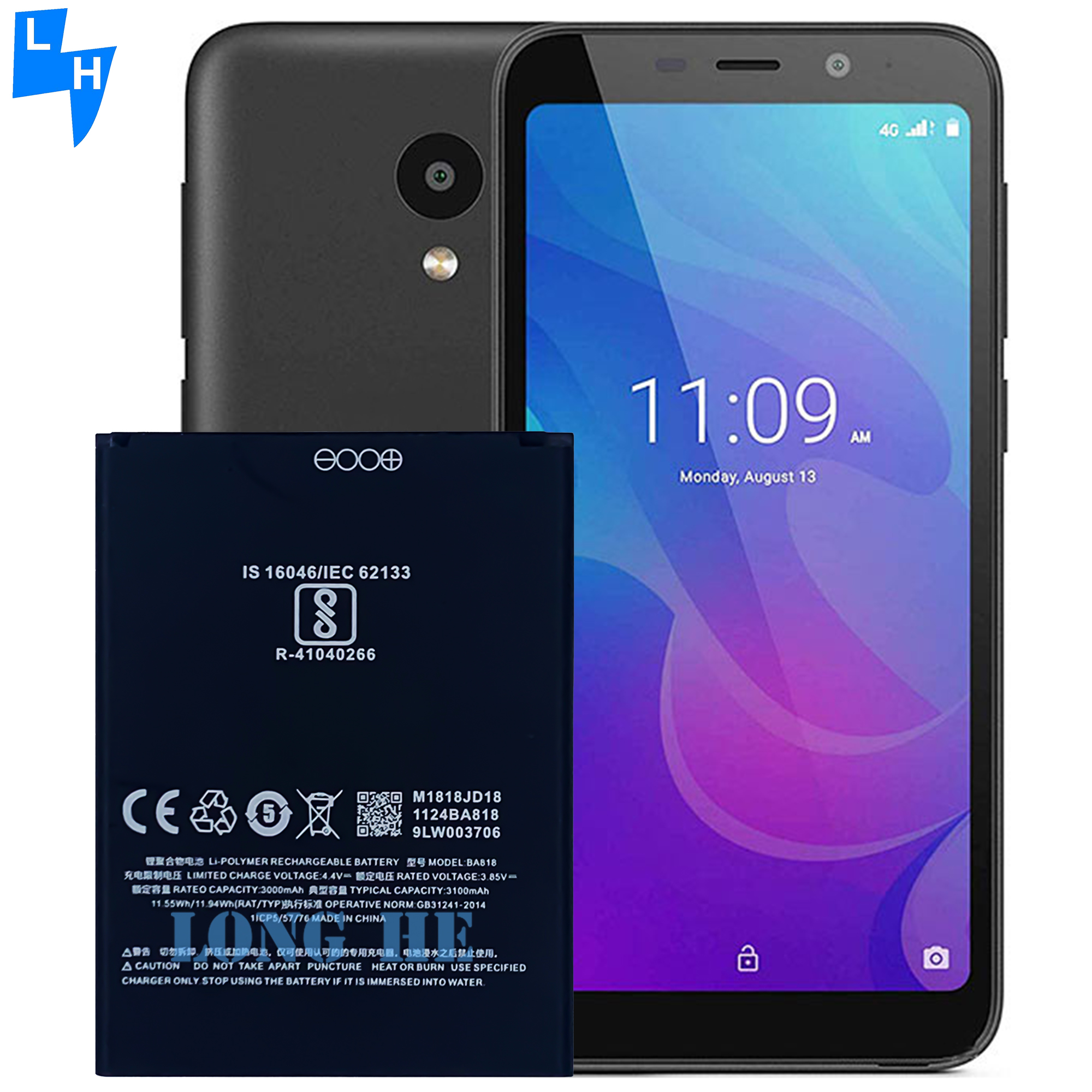 100% Compatible Capacity 3100mAh BA818 Battery for Meizu C9 Pro M819H C9 M818H Mobile Phone Batteries