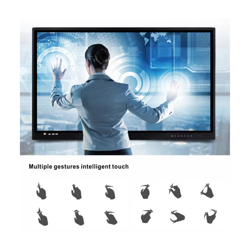 Finger Digital Whiteboard Touch Screen 65 Inch Interactive Teaching Board With Projector