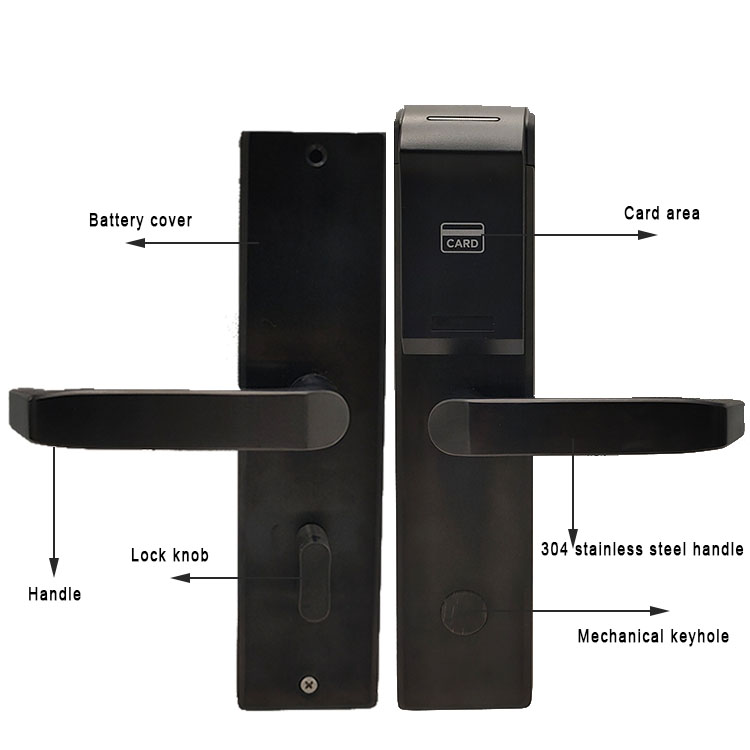 RF Card Smart Hotel Lock 3.5kgs Electronic Card Access Door Locks