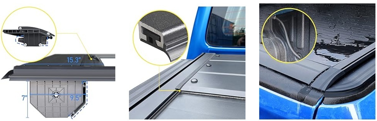 5.5-5.6 FT Truck Bed For Ford F-150 Retractable Hard Tonneau Cover