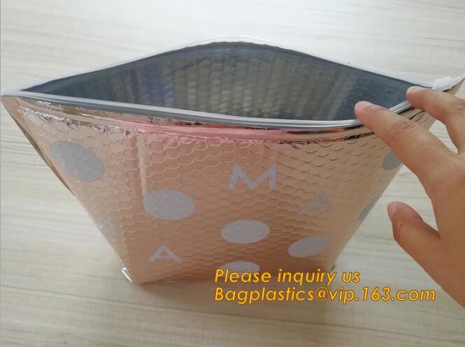air mail metallic holographi rose gold bubble padded mailer / Zip lockkk bubble bag/ slider bubble bag,Holographic Factory