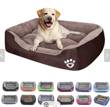 Polyester Pet Crate Bed Sofa Solid Plush Dog Bed